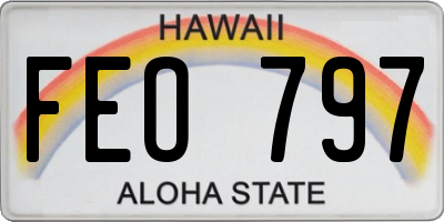 HI license plate FEO797