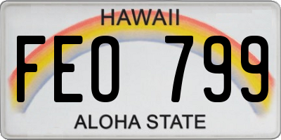 HI license plate FEO799