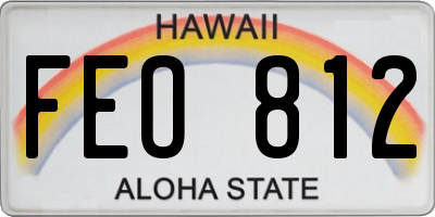 HI license plate FEO812