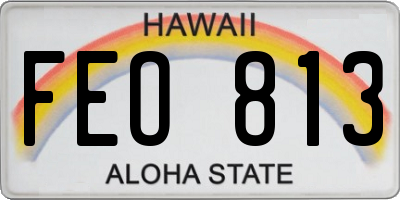 HI license plate FEO813