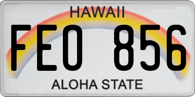 HI license plate FEO856