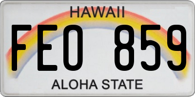 HI license plate FEO859