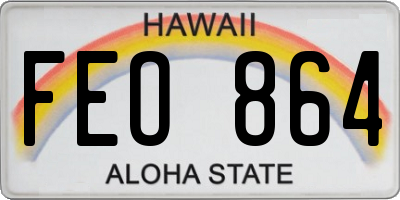 HI license plate FEO864