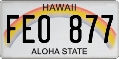 HI license plate FEO877