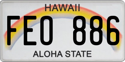 HI license plate FEO886