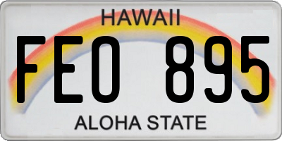 HI license plate FEO895