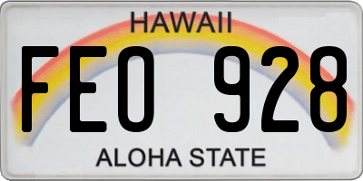 HI license plate FEO928
