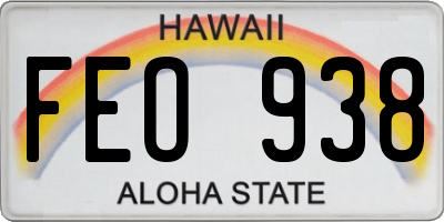 HI license plate FEO938