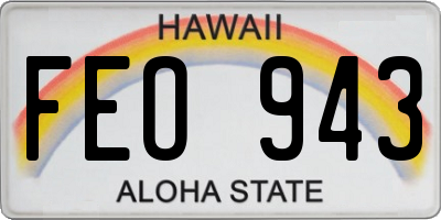 HI license plate FEO943