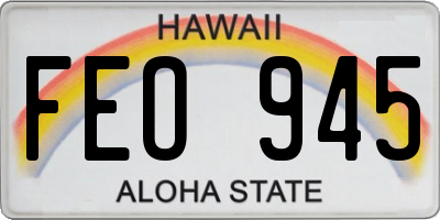 HI license plate FEO945