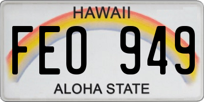 HI license plate FEO949
