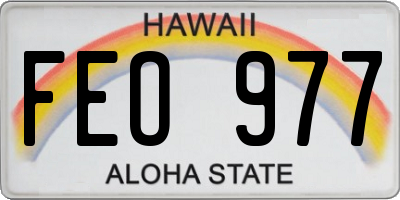 HI license plate FEO977