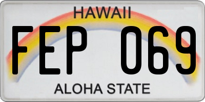 HI license plate FEP069