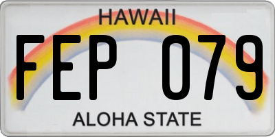 HI license plate FEP079