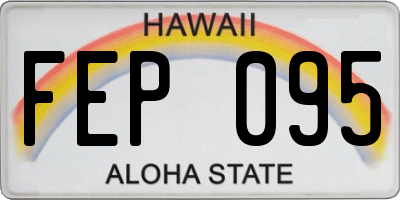 HI license plate FEP095