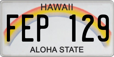 HI license plate FEP129