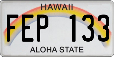 HI license plate FEP133