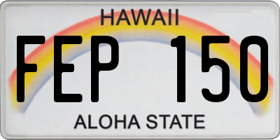HI license plate FEP150