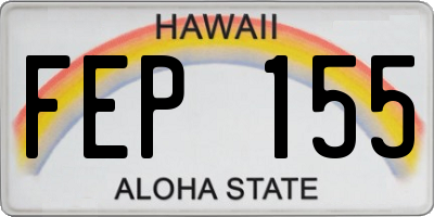 HI license plate FEP155