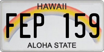 HI license plate FEP159
