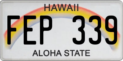 HI license plate FEP339