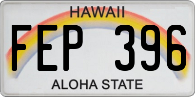 HI license plate FEP396