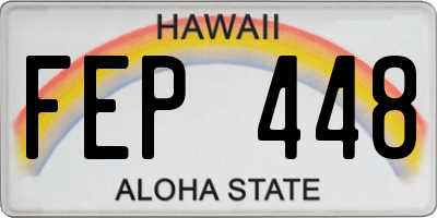 HI license plate FEP448
