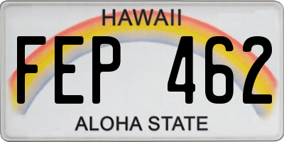 HI license plate FEP462