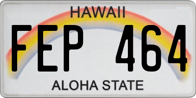 HI license plate FEP464