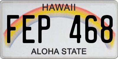 HI license plate FEP468