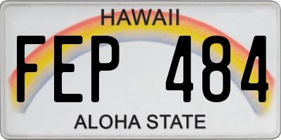 HI license plate FEP484
