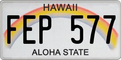 HI license plate FEP577