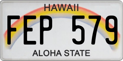 HI license plate FEP579
