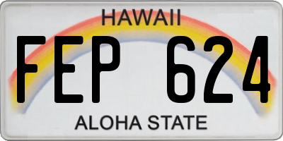 HI license plate FEP624