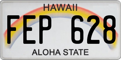 HI license plate FEP628