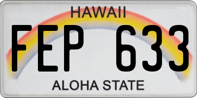HI license plate FEP633
