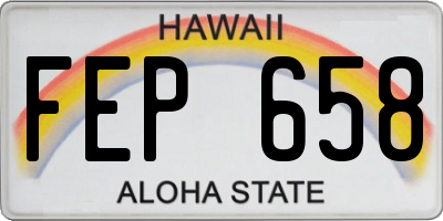 HI license plate FEP658