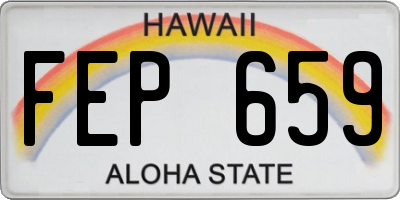 HI license plate FEP659