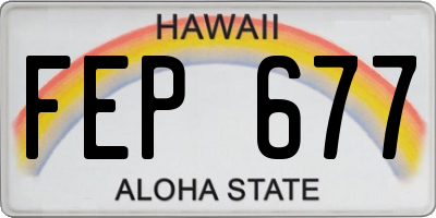 HI license plate FEP677