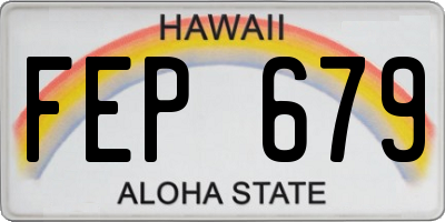 HI license plate FEP679