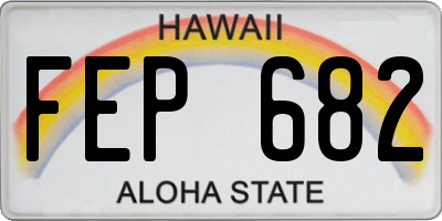 HI license plate FEP682