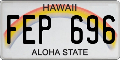 HI license plate FEP696