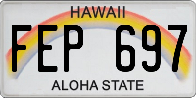 HI license plate FEP697