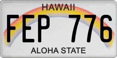 HI license plate FEP776