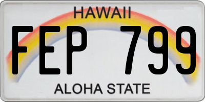 HI license plate FEP799