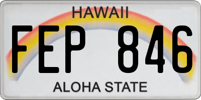 HI license plate FEP846