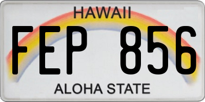 HI license plate FEP856