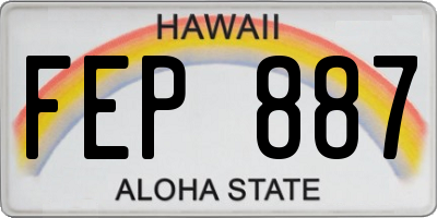 HI license plate FEP887