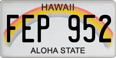 HI license plate FEP952