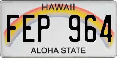 HI license plate FEP964